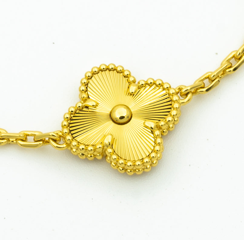 [⭐JeweliWhal] COLLECTION DE BRACELETS LASER TRÈFLE 5 MOTIFS