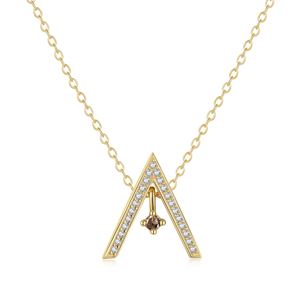 [Tonmkive Jewelry] Collier scintillant en forme de "A"