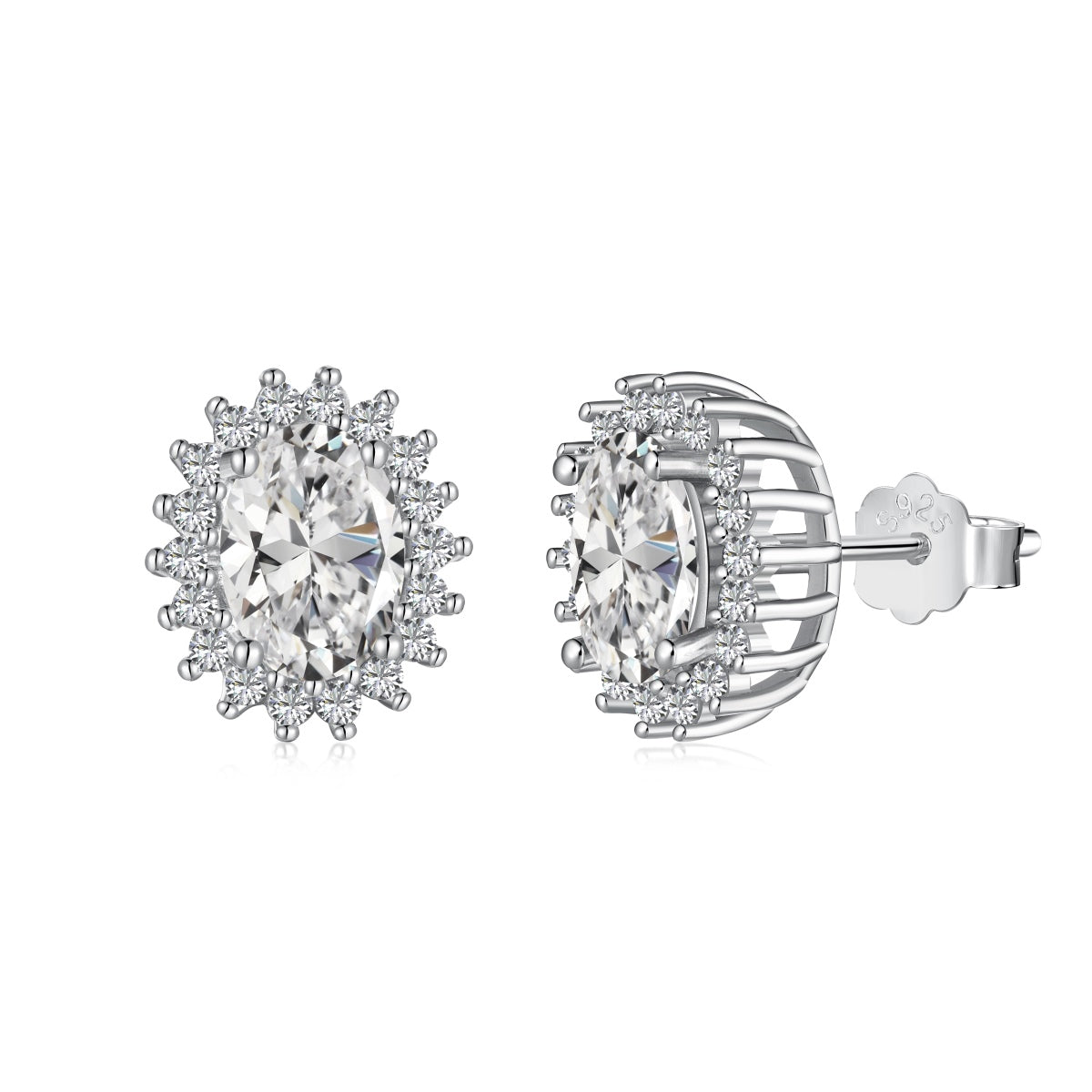 [Tonmkive Jewelry]Boucles d'oreilles ovales radiantes délicates pour tous les jours