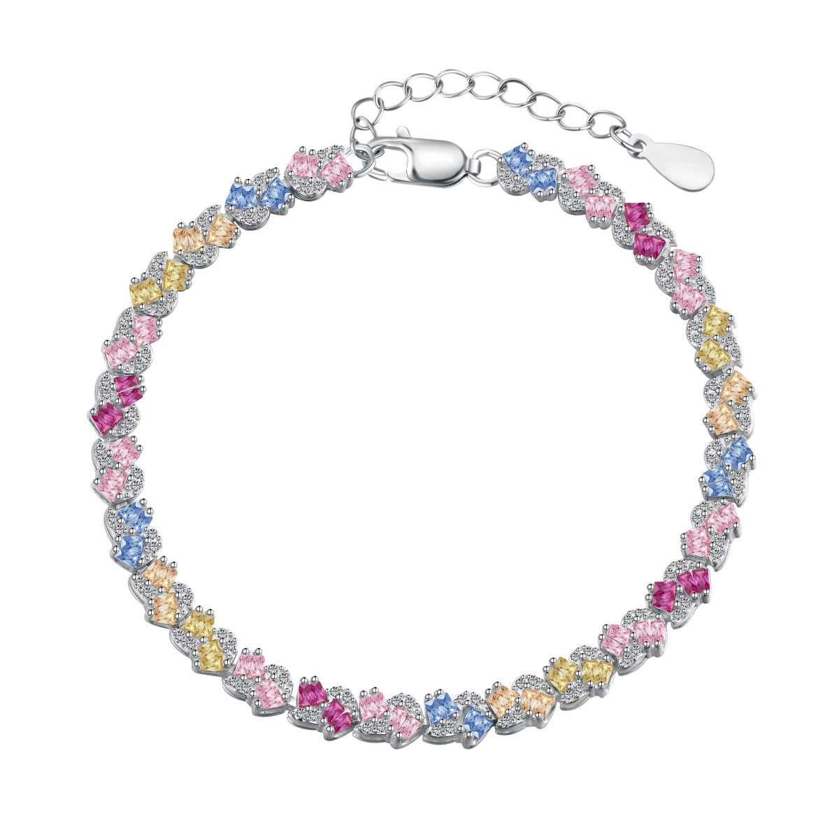[Tonmkive Bijoux]Bracelet de soirée fantaisie en forme de fleur colorée