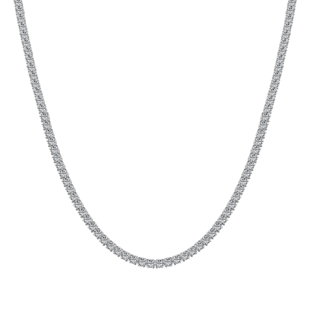 [Tonmkive Jewelry] Collier de tennis délicat de forme ronde