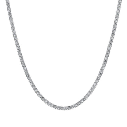 [Tonmkive Jewelry] Collier de tennis délicat de forme ronde