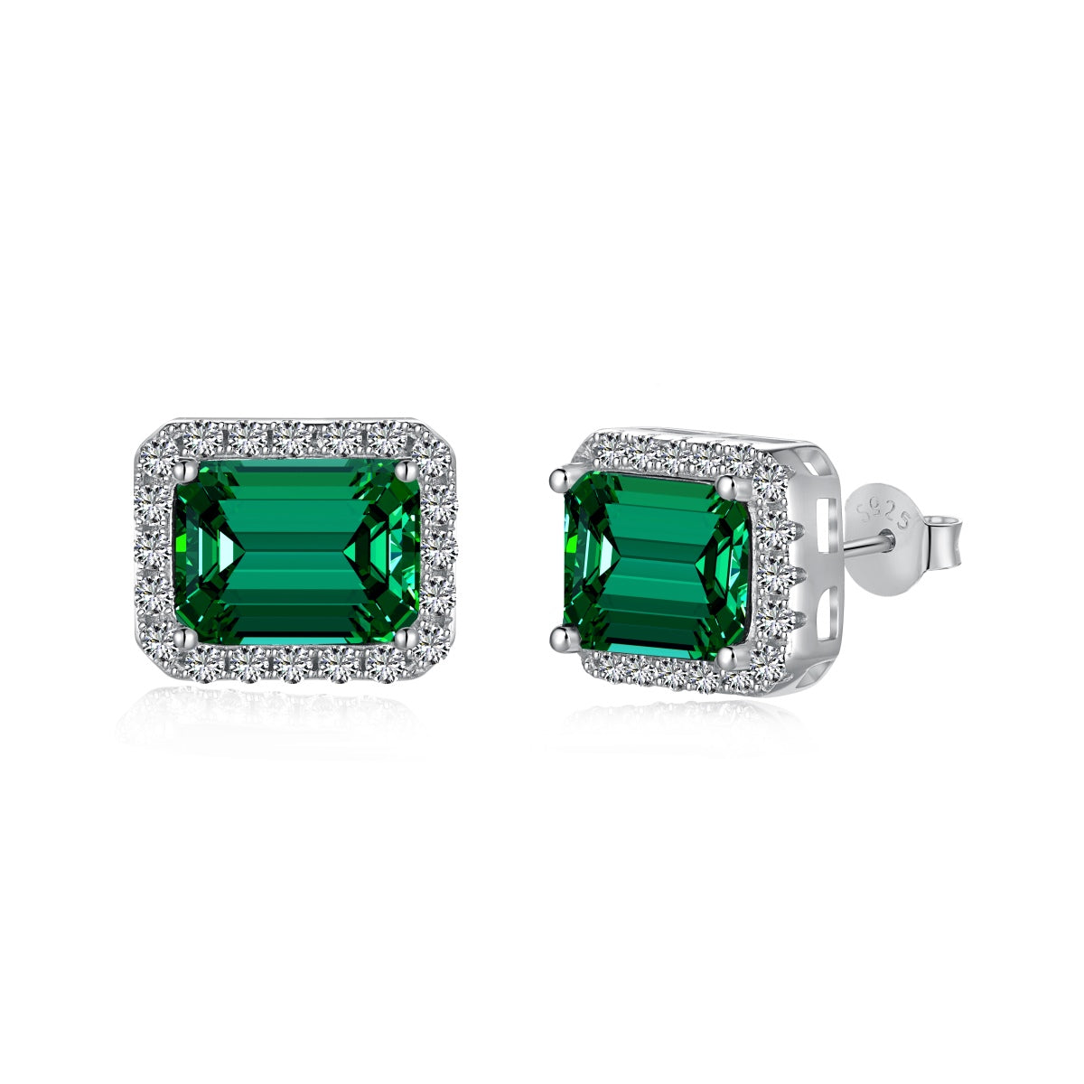 [Tonmkive Jewelry]Boucles d'oreilles de banquet élégantes et délicates à coupe émeraude