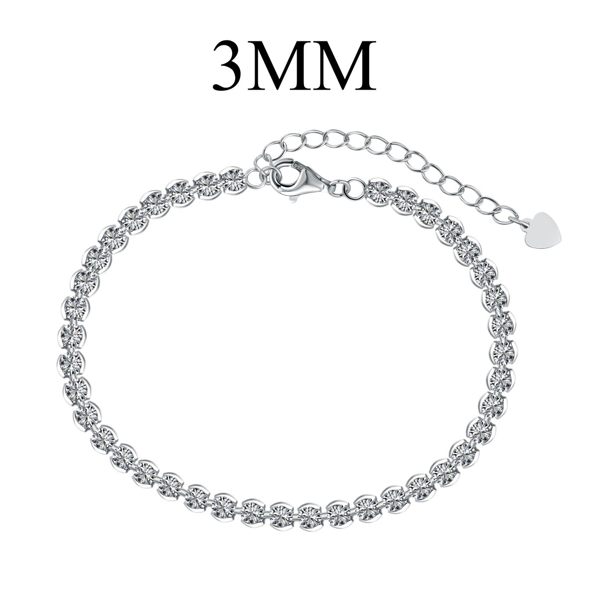 [Tonmkive Jewelry]Bracelet quotidien orné étincelant avec coupe ronde