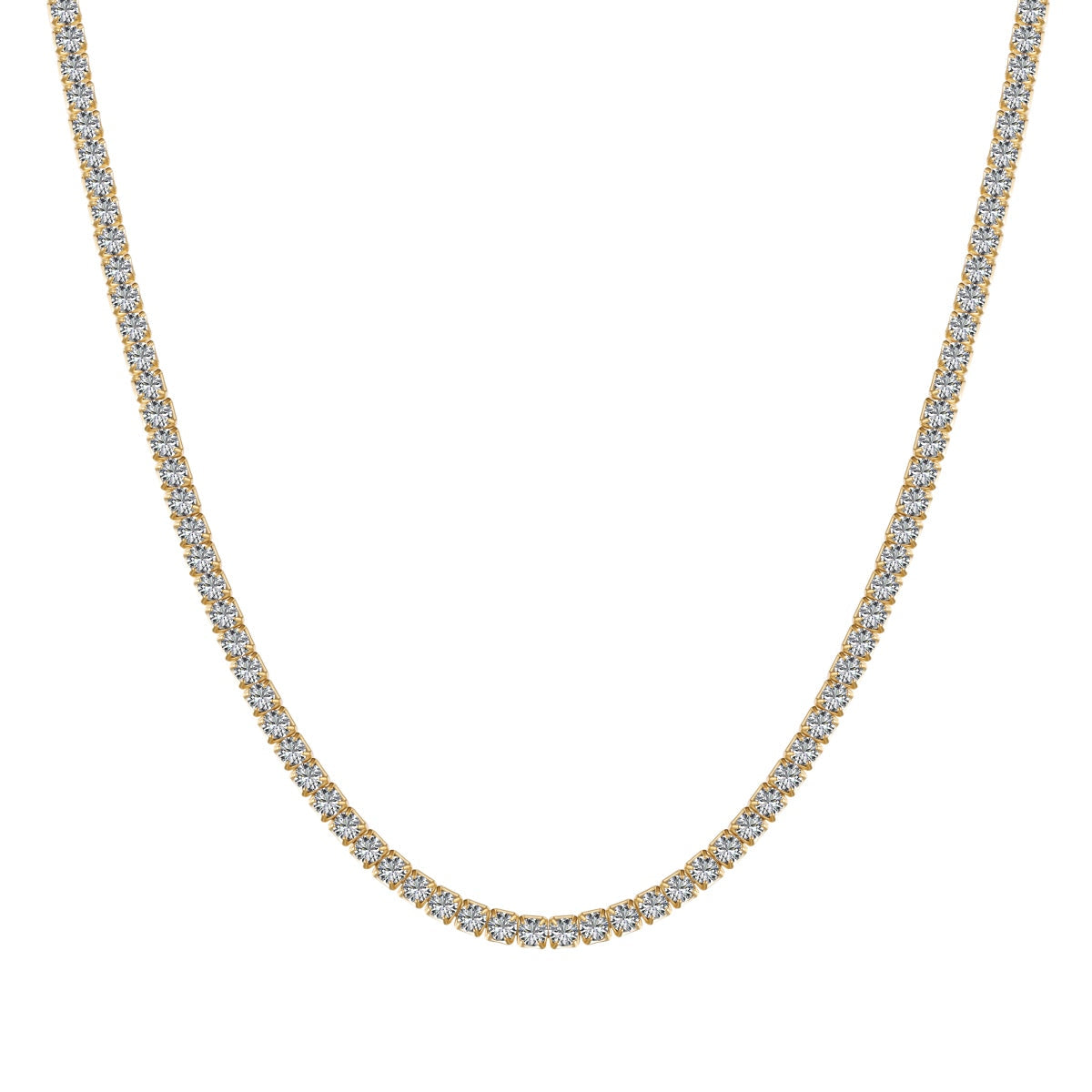 [Tonmkive Jewelry] Collier de tennis délicat de forme ronde