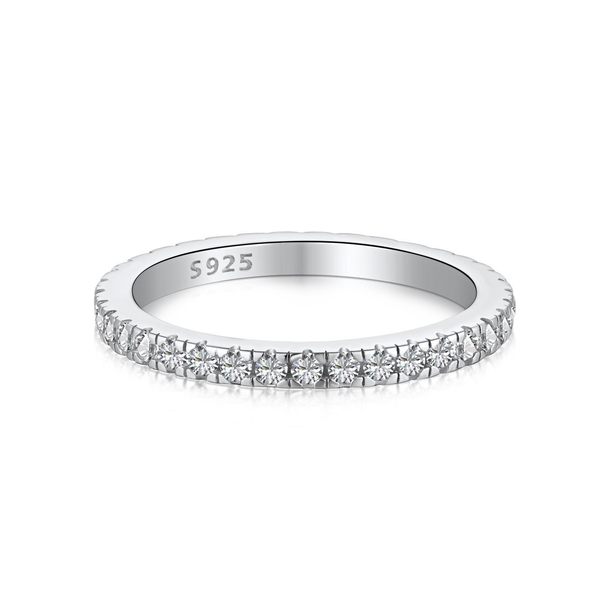 [Tonmkive Jewelry]Bague délicate et étincelante à taille ronde pour tous les jours