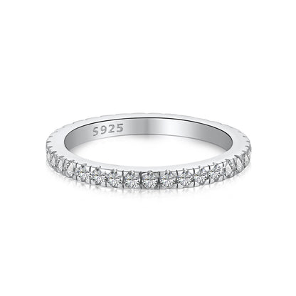 [Tonmkive Jewelry]Bague délicate et étincelante à taille ronde pour tous les jours