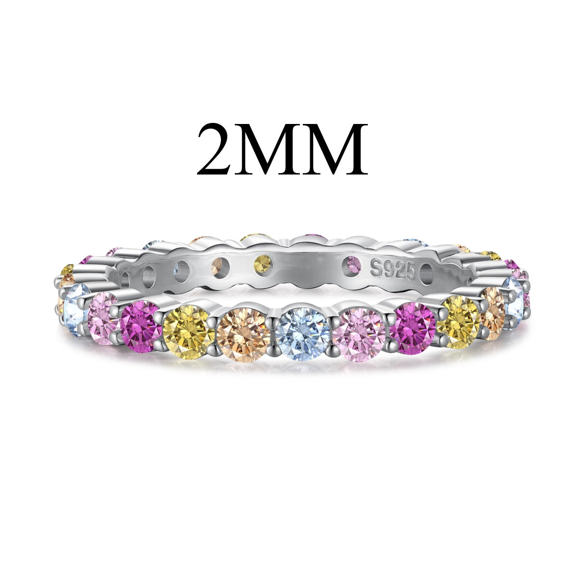 [Tonmkive Jewelry]Bague de soirée taille ronde éblouissante et resplendissante