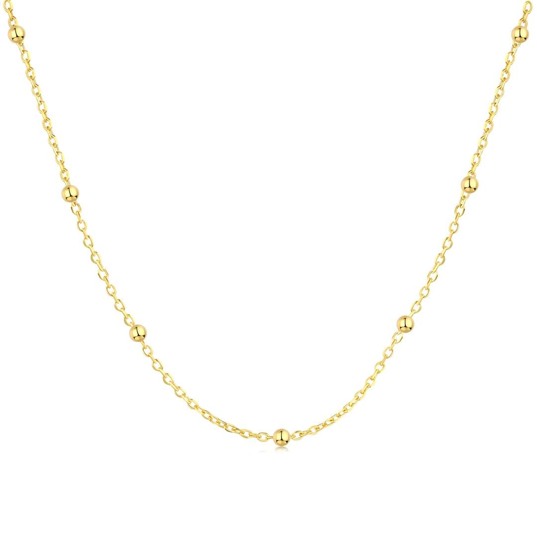 [Tonmkive Jewelry] Collier ras de cou simple à petites perles