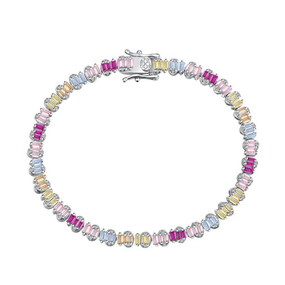 [Tonmkive Jewelry]Bracelet de soirée délicat à coupe émeraude colorée