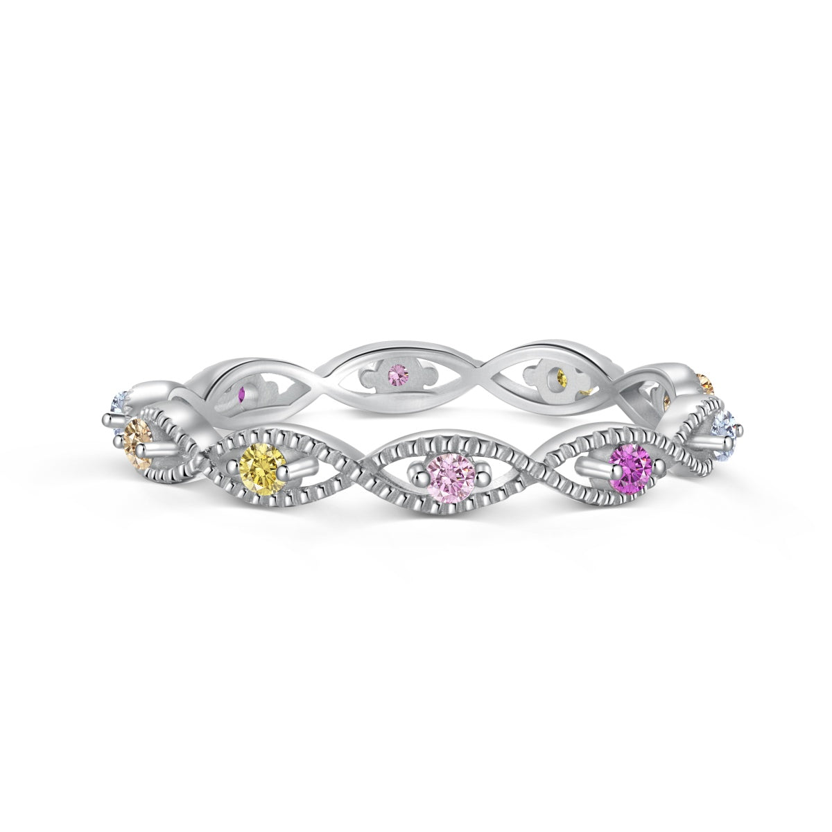 [Tonmkive Jewelry]Bague élégante et dynamique en taille ronde pour le quotidien