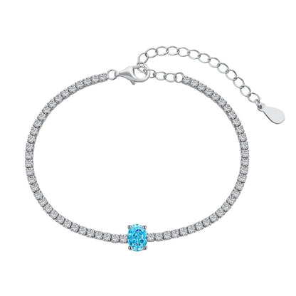 [Tonmkive Bijoux]Bracelet quotidien exquis coupe ovale de 0,75 carat