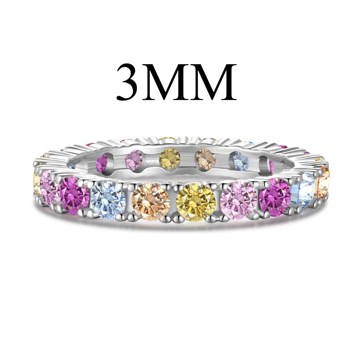 [Tonmkive Bijoux] Bague Tennis Ronde Éclatante et Brillante