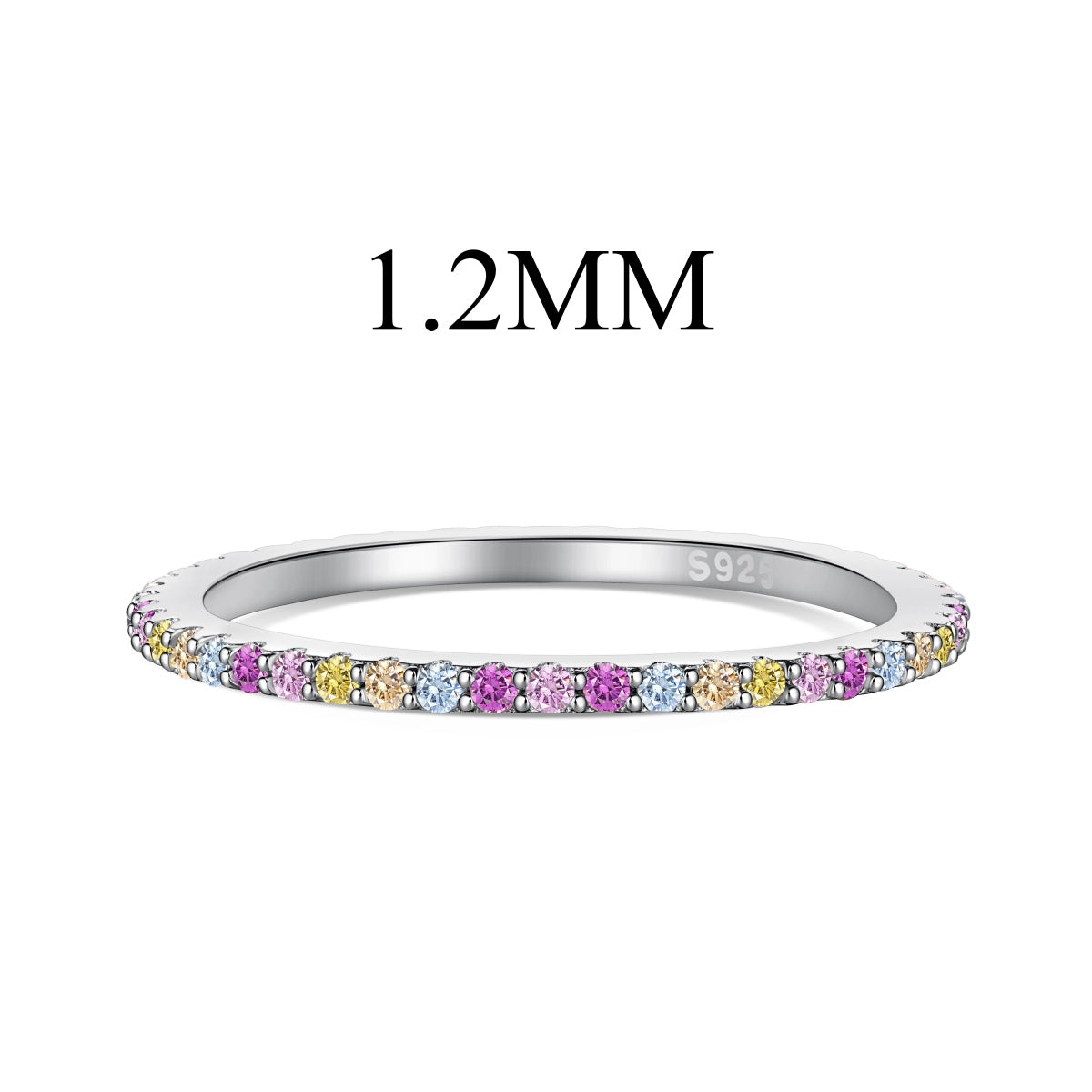 [Tonmkive Jewelry]Bague tennis ronde ornée et colorée