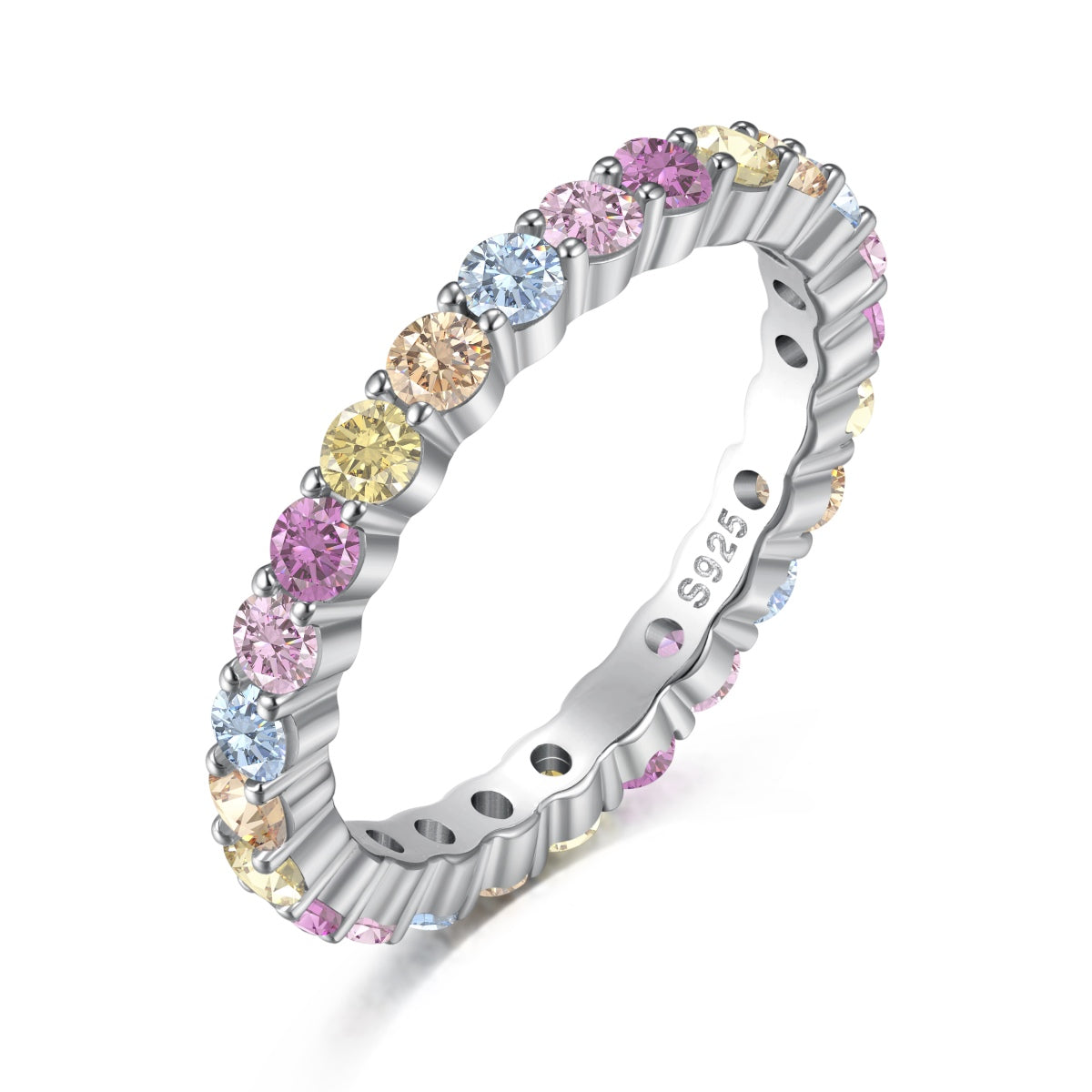 [Tonmkive Jewelry] Bague quotidienne élégante et vive, coupe ronde