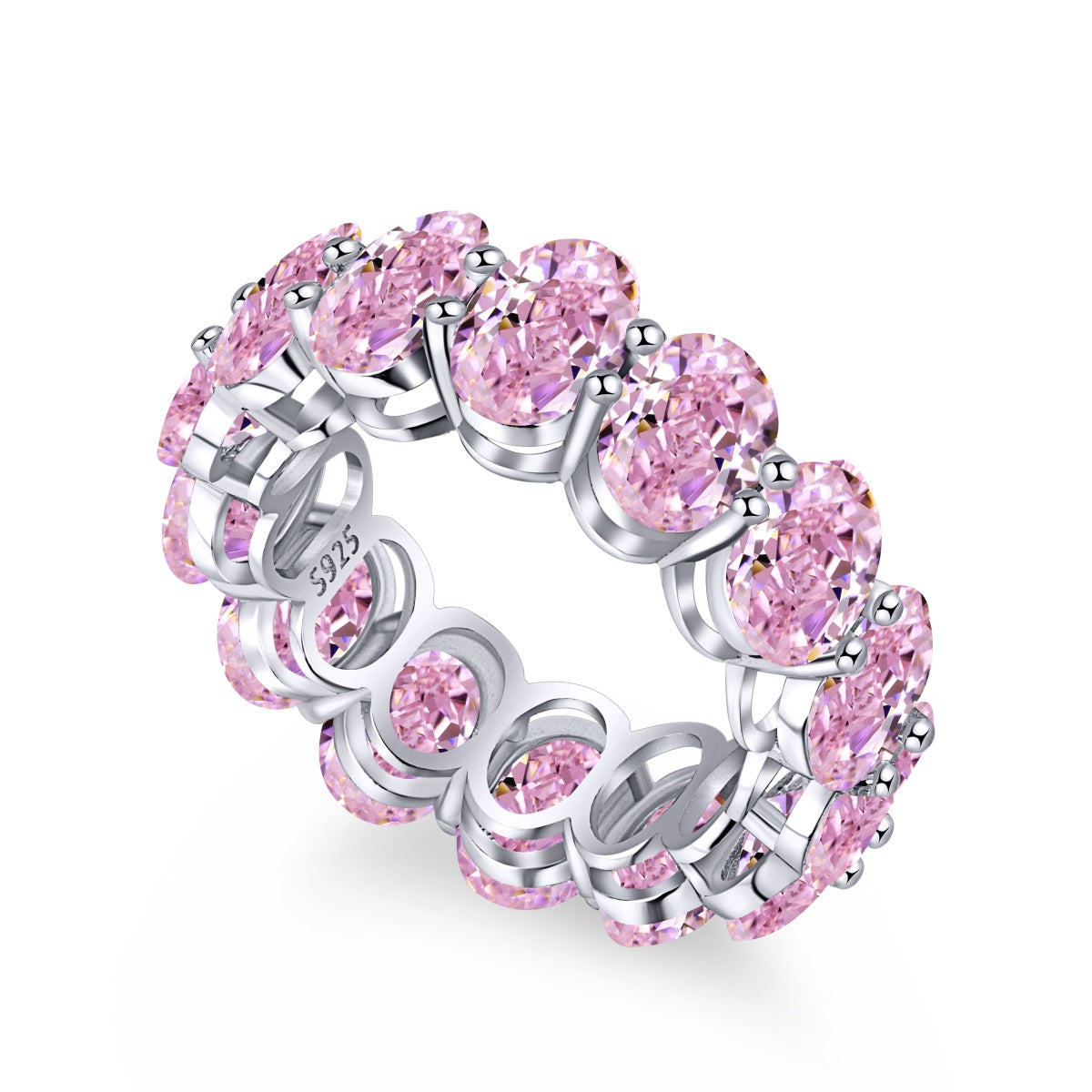 [Tonmkive Jewelry]Bague tennis coussin allongée délicate