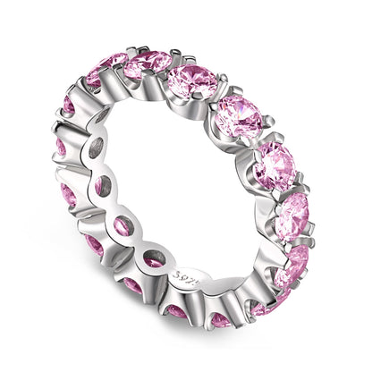 [Tonmkive Jewelry]Bague Tennis Ronde Taille Éternité