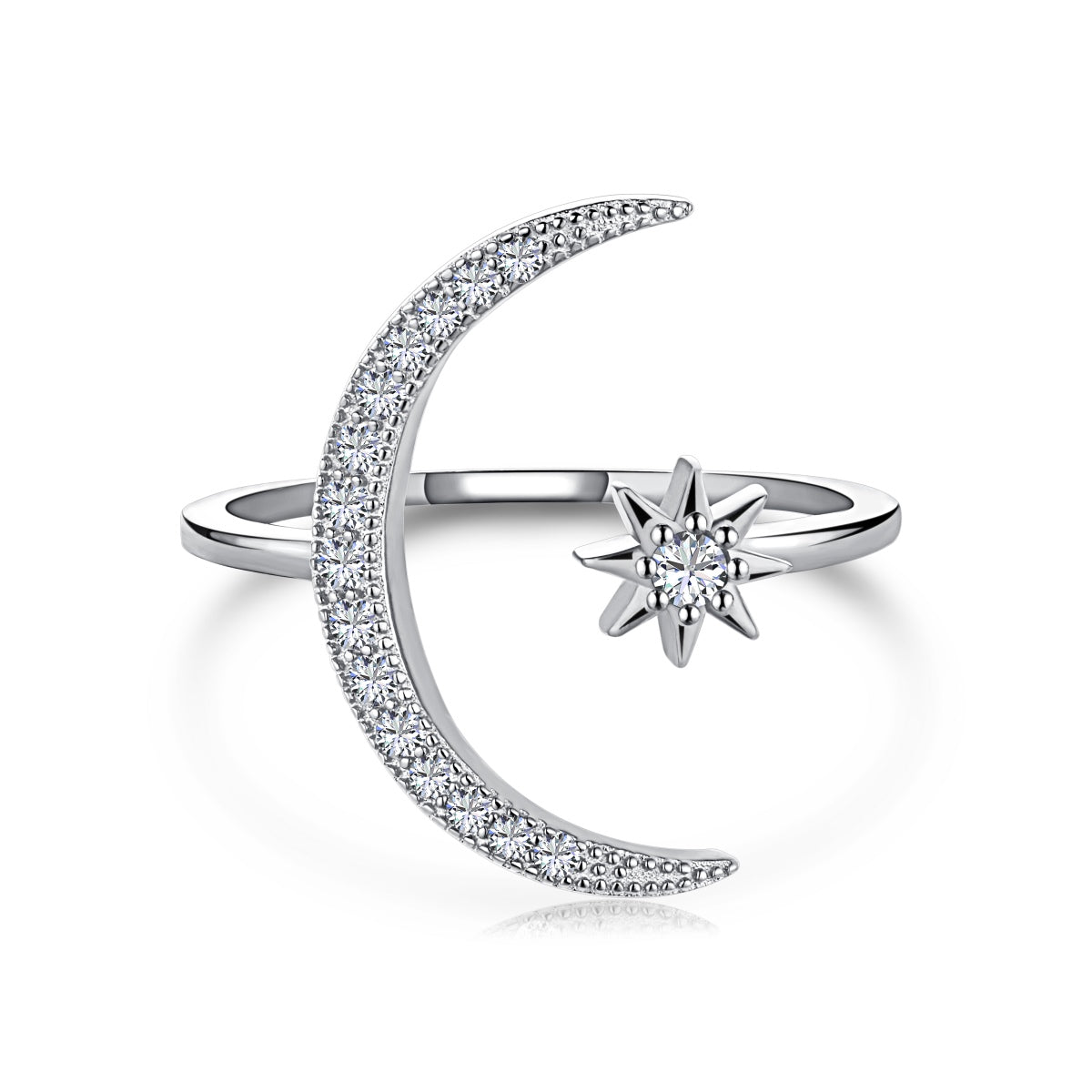 [Tonmkive Jewelry]Bague Éternité Lune et Étoile