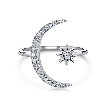 [Tonmkive Jewelry]Bague Éternité Lune et Étoile