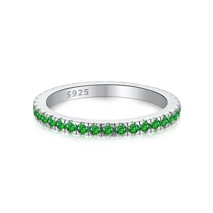 [Tonmkive Jewelry]Bague délicate et étincelante à taille ronde pour tous les jours