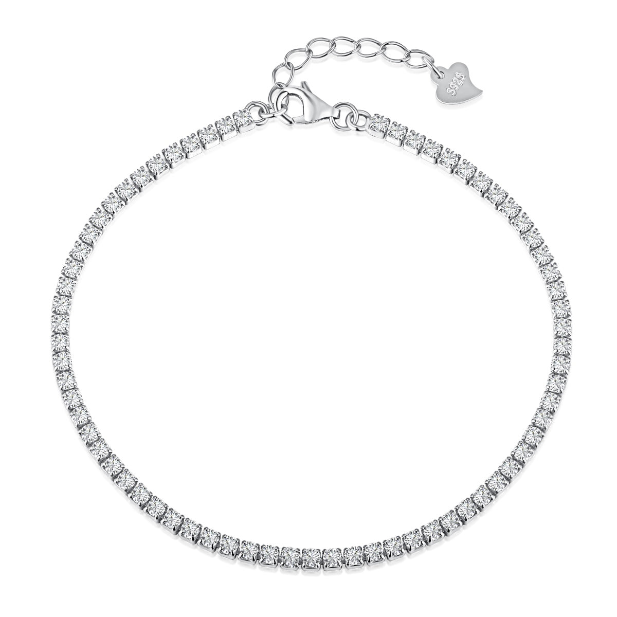 [Tonmkive Jewelry]Bracelet Tennis Coupe Princesse Rayonnante Brillante