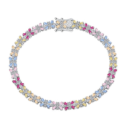 [Tonmkive Jewelry]Bracelet de fête coloré taillé émeraude et éclatant