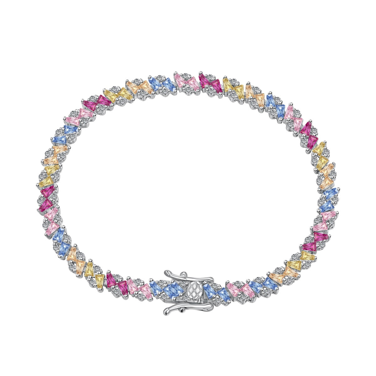 [Tonmkive Jewelry]Bracelet de soirée orné et étincelant avec des pierres de différentes tailles