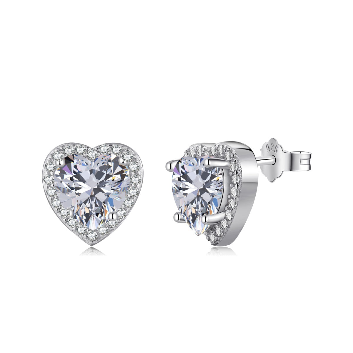 [Tonmkive Bijoux]Boucles d'oreilles cœur étincelantes pour amoureux