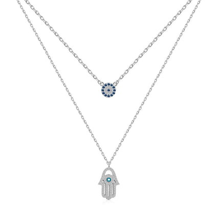 [Tonmkive Jewelry] Collier main de Fatima œil de démon