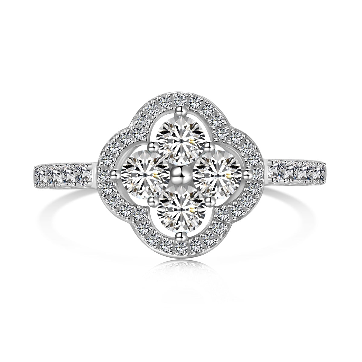 [Tonmkive Jewelry]Bague Trèfle à quatre feuilles Fleur Design