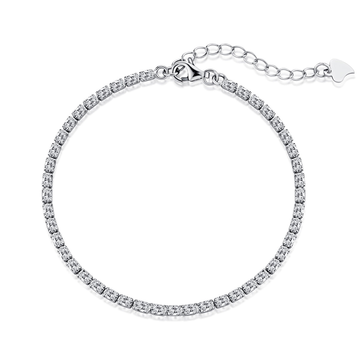 [Tonmkive Jewelry]Bracelet élégant avec pierre taille émeraude pour usage quotidien