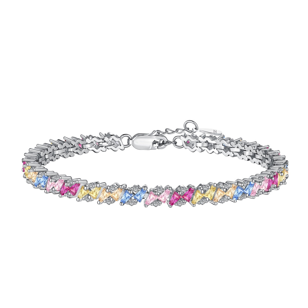 [Tonmkive Jewelry]Bracelet de soirée orné et étincelant avec des pierres de différentes tailles