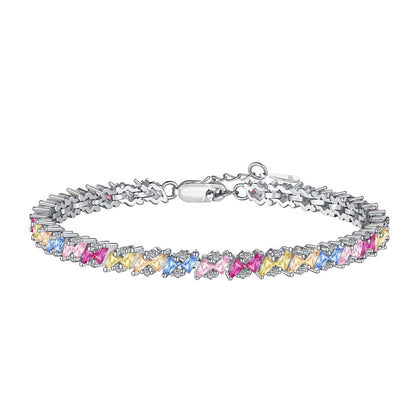 [Tonmkive Jewelry]Bracelet de soirée orné et étincelant avec des pierres de différentes tailles
