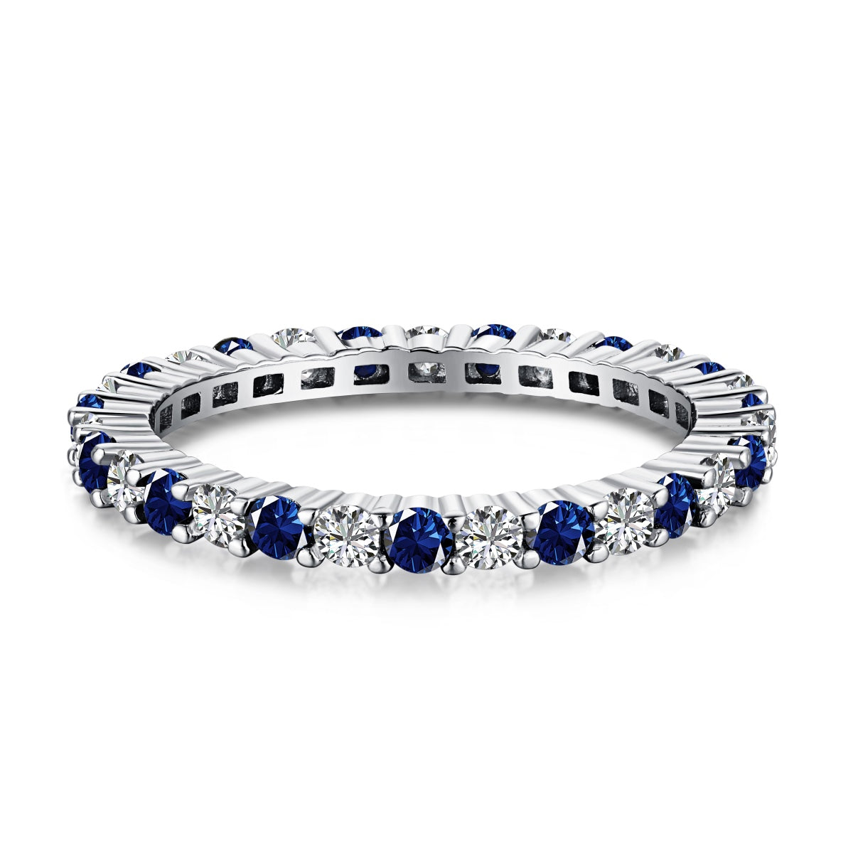 [Tonmkive Jewelry]Exquise Bague Tennis Ronde Multicolore