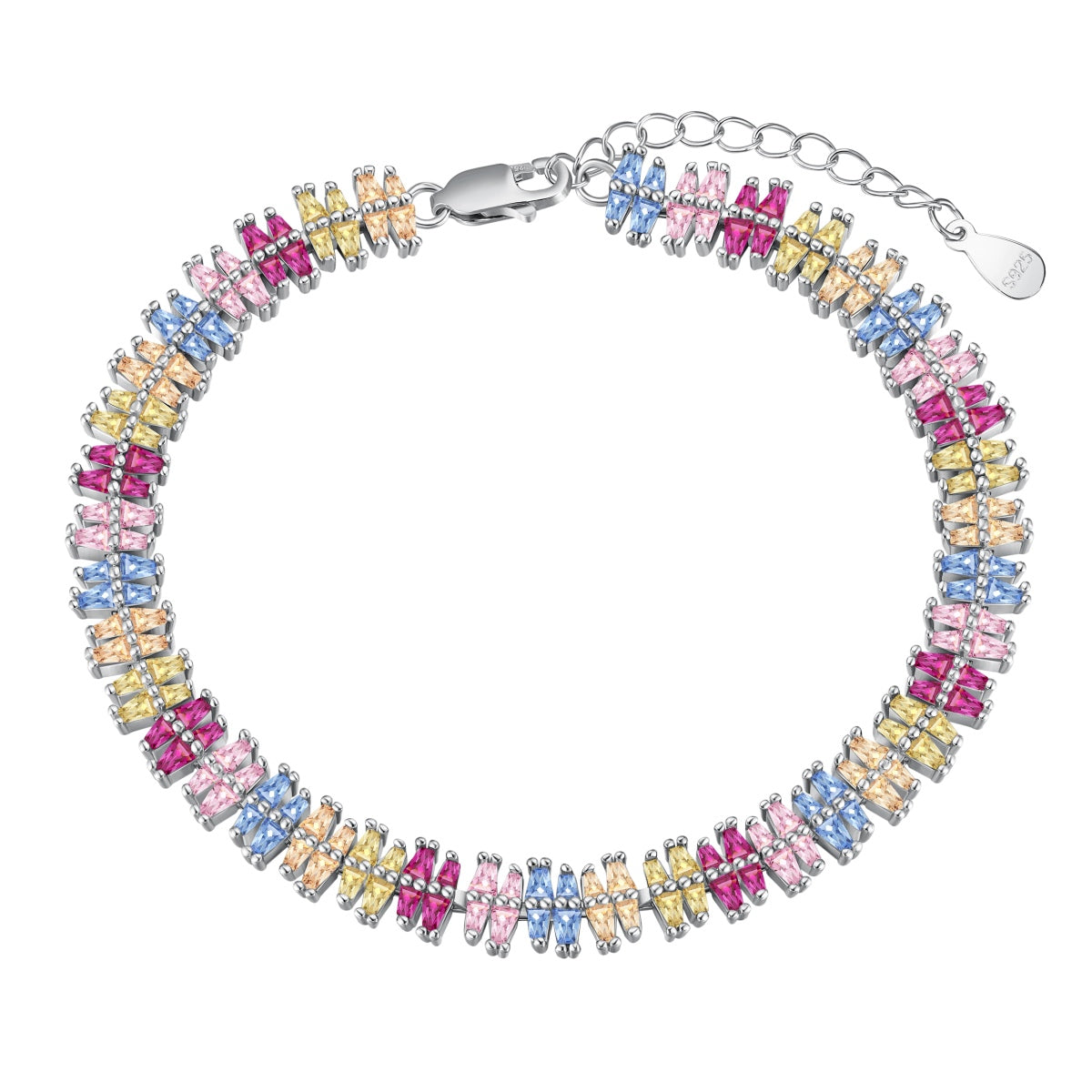 [Tonmkive Jewelry]Bracelet de soirée étincelant avec plusieurs coupes exquises