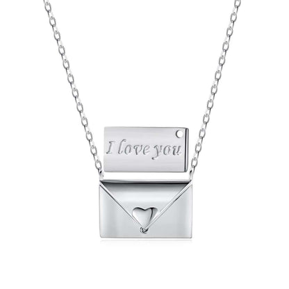 [Tonmkive Jewelry]Collier Cœur Enveloppe pour la Fête des Mères