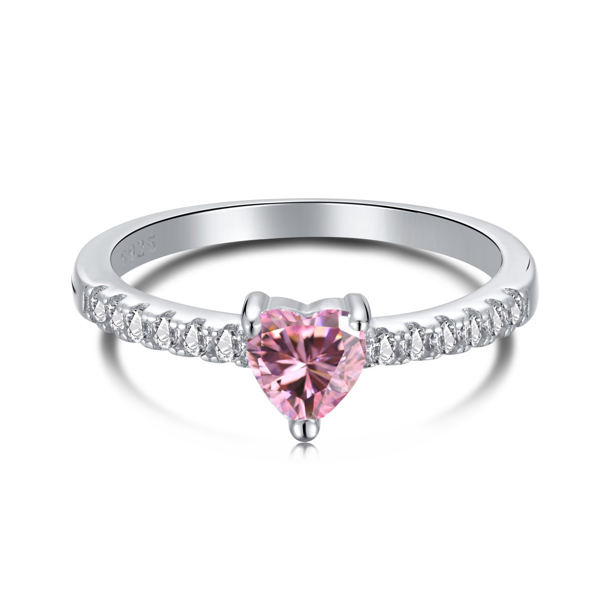 [Tonmkive Jewelry]Bague Amour Éternel Charmante en Forme de Cœur de 0,5 Carat