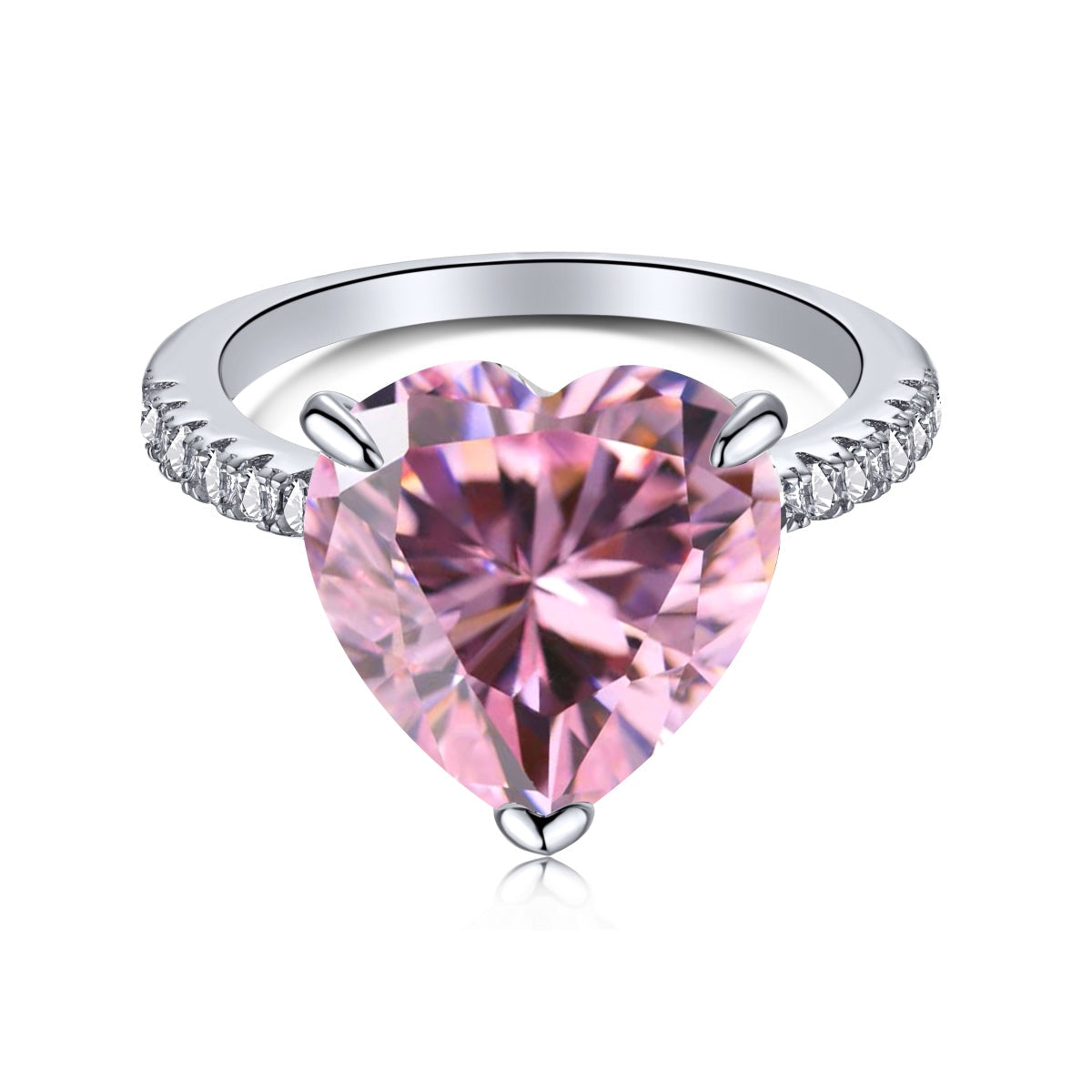[Tonmkive Jewelry] Bague Amoureux Luxueuse Scintillante Coeur de 6,0 Carats