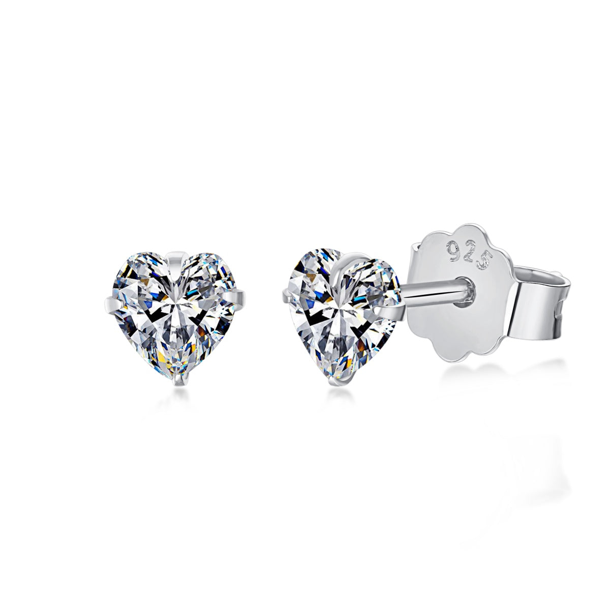 [Tonmkive Jewelry]Boucles d'oreilles simples cœur scintillantes