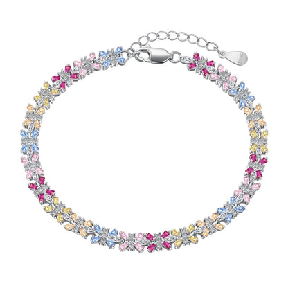 [Tonmkive Jewelry]Bracelet de fête coloré taillé émeraude et éclatant