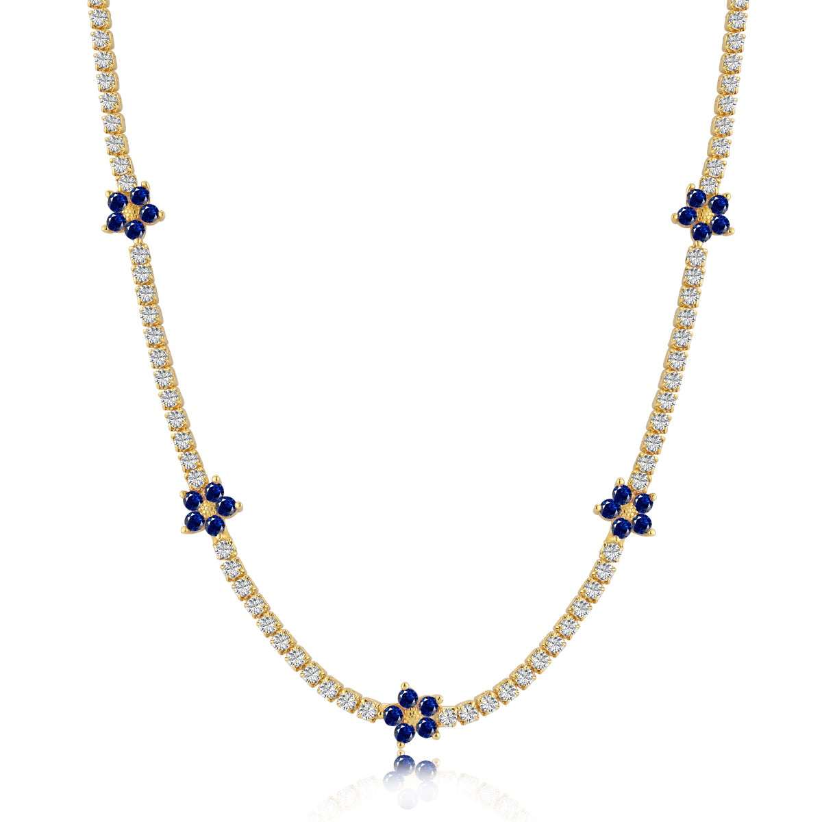 [Tonmkive Jewelry]Collier de tennis fleuri luxueux et coloré