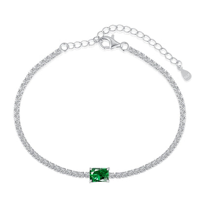 [Tonmkive Jewelry]Bracelet de banquet unique avec taille émeraude de 1,0 carat