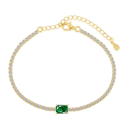 [Tonmkive Jewelry]Bracelet de banquet unique avec taille émeraude de 1,0 carat