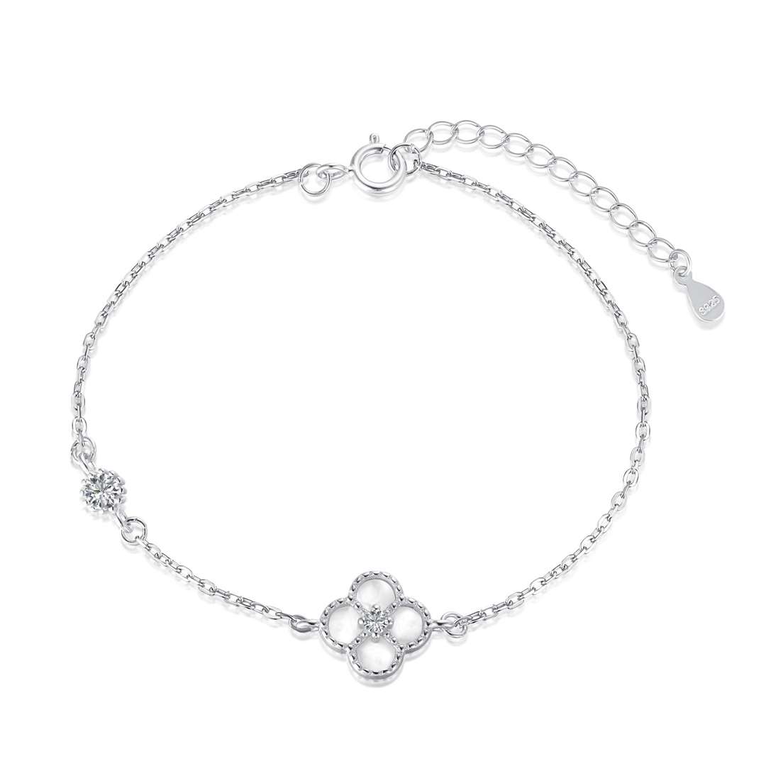 [Tonmkive Jewelry]Bracelet délicat Trèfle à quatre feuilles