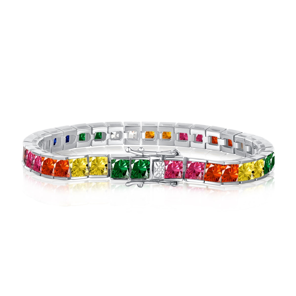 [Tonmkive Jewelry]Bracelet de tennis princesse coupe éclatante et colorée