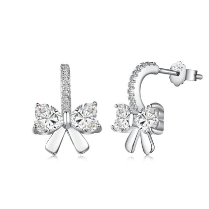 [Tonmkive Jewelry]Boucles d'oreilles exquises avec nœud en forme de cœur