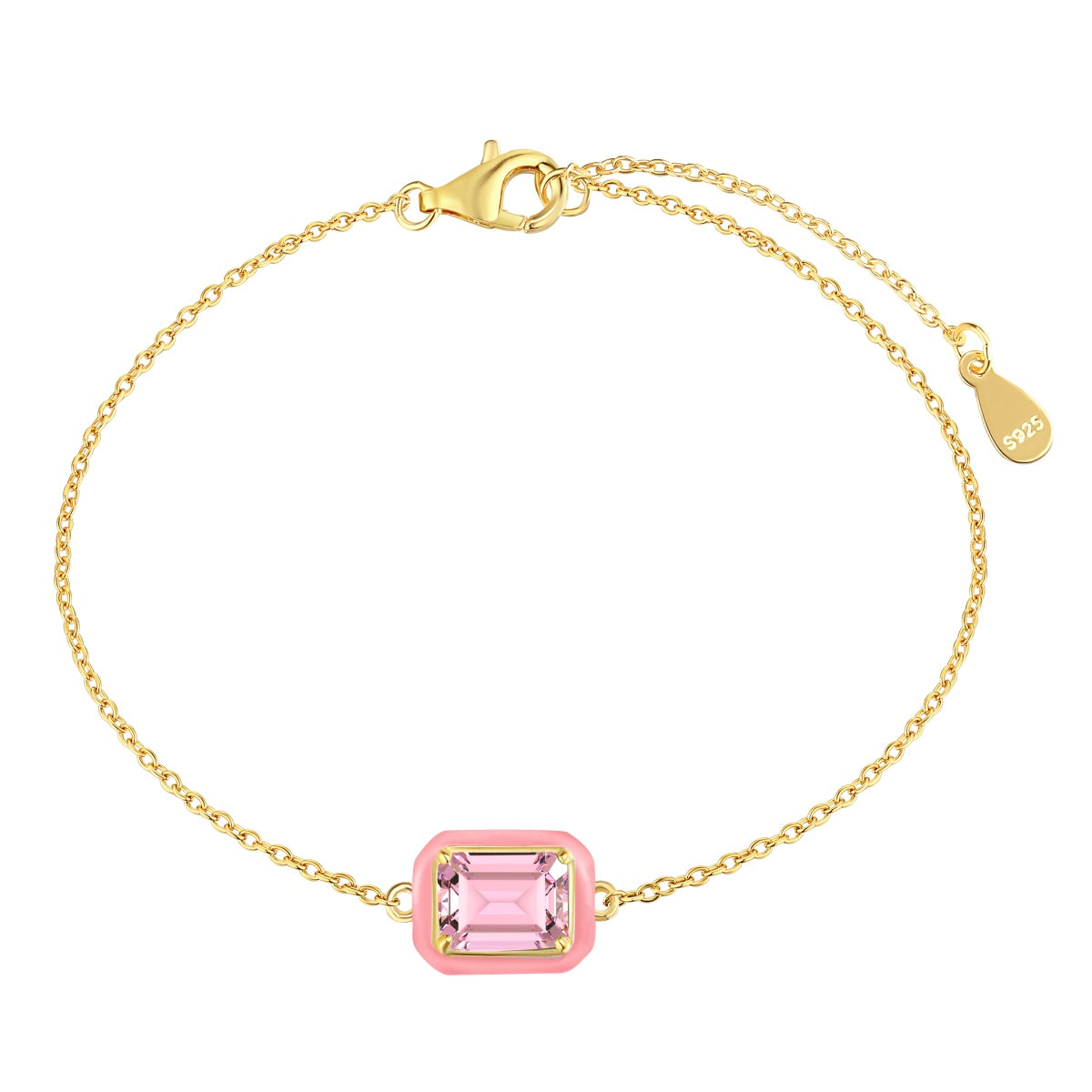 [Tonmkive Jewelry]Bracelet quotidien taille émeraude 2 carats, coloré et étincelant