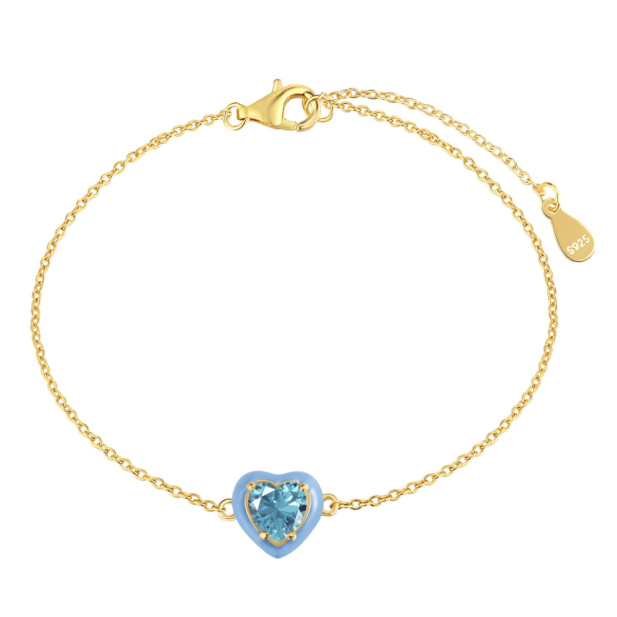 [Tonmkive Bijoux] Bracelet scintillant en forme de cœur romantique pour amoureux