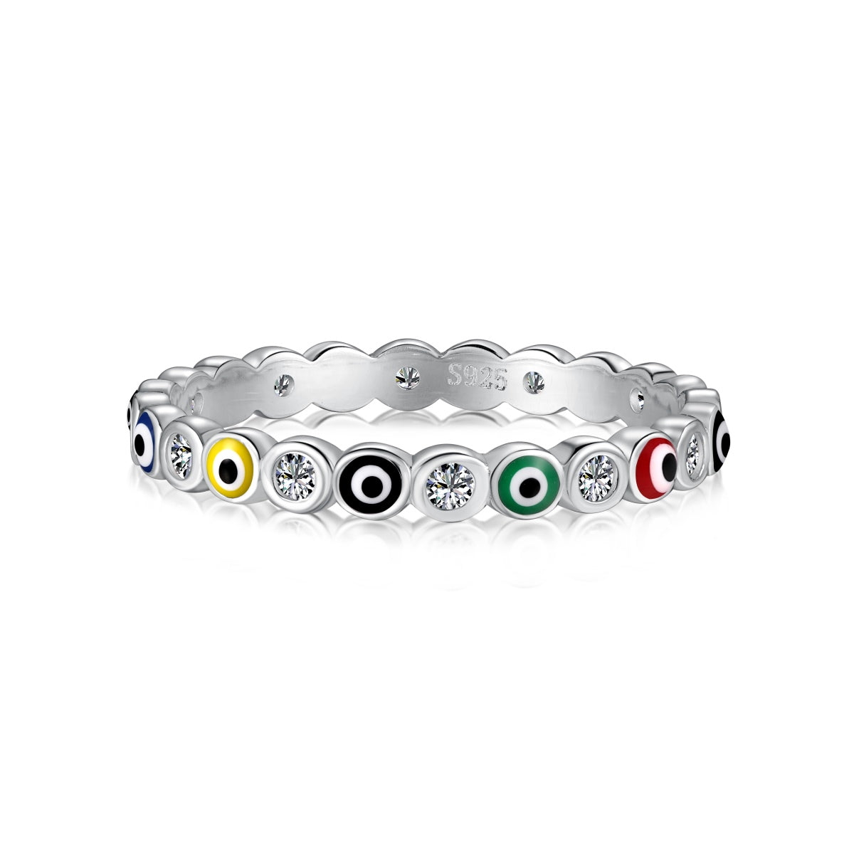 [Tonmkive Jewelry]Bague quotidienne étincelante et vibrante de forme ronde