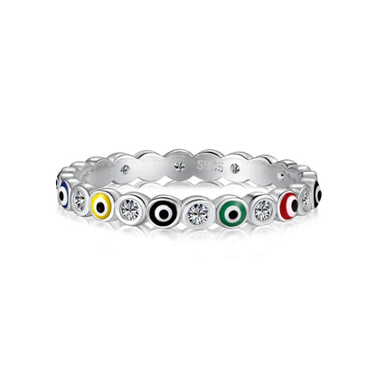 [Tonmkive Jewelry]Bague quotidienne étincelante et vibrante de forme ronde